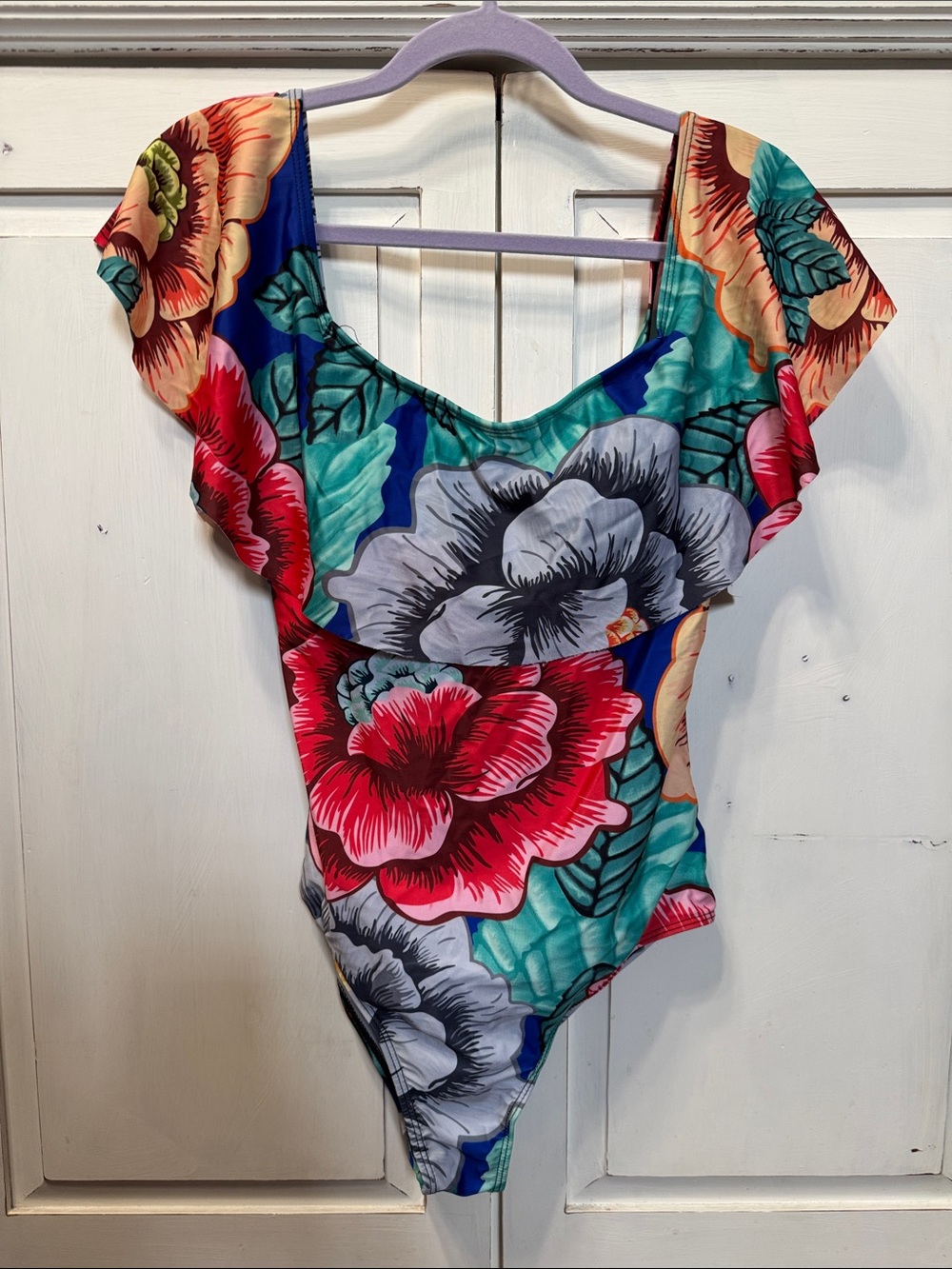 Floral Scoop-Back One-Piece Swimsuit - Multicolor